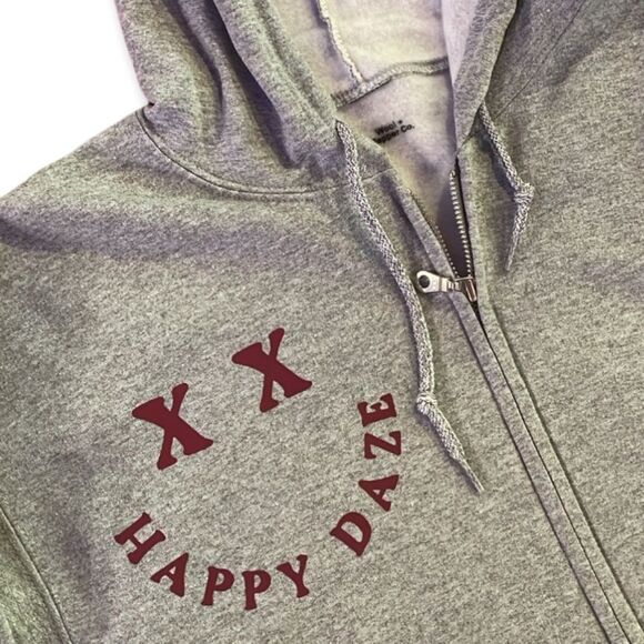 NWT Wool + Pepper Co. HAPPY DAZE Zip Up Hoodie - Picture 3 of 6